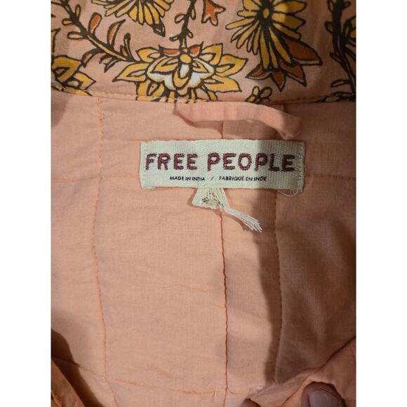 FREE PEOPLE Chloe Jacket Peach Combo Medium NWOT MSRP $198 - Picture 3 of 3